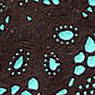 black suede paisley laser-cut lace leather swatch