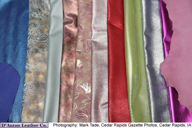 Here's a lovely assortment of leather hides.