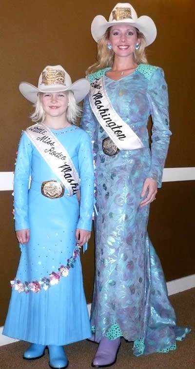 Jessica Crouch, Miss Rodeo Washington 2008 with Peyton Lanning, Little Miss Roseo Washington 2008