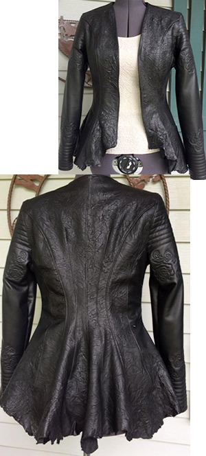 Black Crushed Lamb Jacket