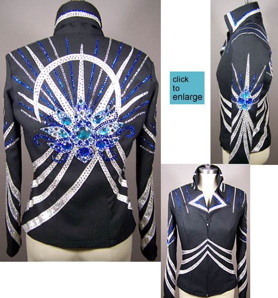 black shirt with silver ice letaher trim