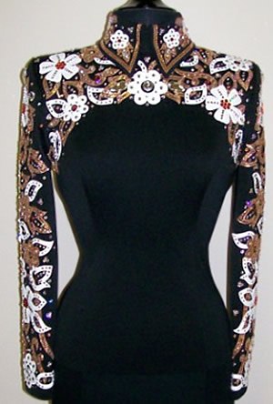 Horsemanship Jacket wtih gold Ice Appliques