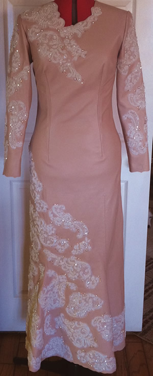 Blush Lamskin dress by Melloworks