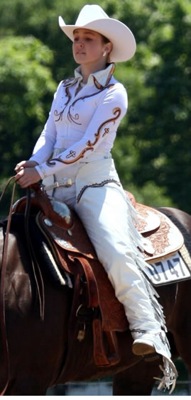 white lightweight cowhide chaps
